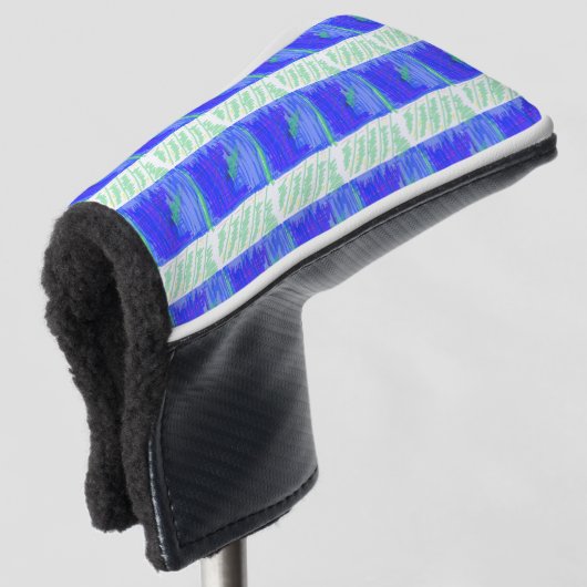 Coolest Blue Nautical Abstract  Golfheadcover (3/4 voorkant)