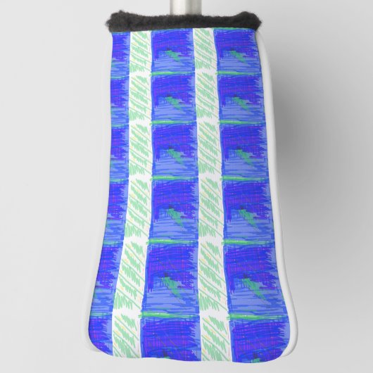 Coolest Blue Nautical Abstract Golfheadcover (Draai 90)