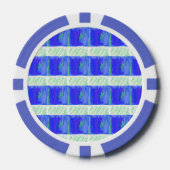 Coolest Blue Nautical Abstract  Poker Chips (Voorkant)
