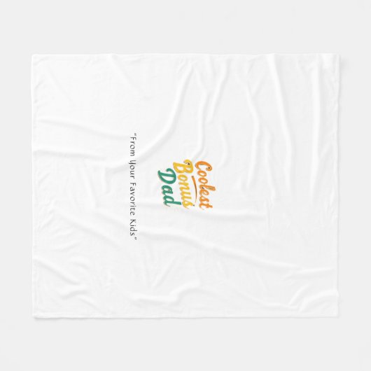 Coolest Bonus Dad Deken – Custom Heartfelt Gift (Voorkant (Horizontaal))