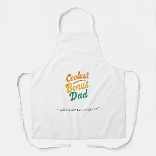 Coolest Bonus Dad Schort – Geweldige Dad Gift (Voorkant)