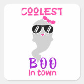 coolest boo vierkante sticker (Voorkant)