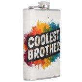 COOLEST BROTHER Typografie met Waterverf Splash Heupfles (Rechts)