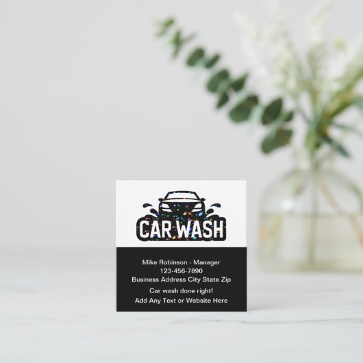 Coolest Car Wash Bubbles Auto Visitekaartjes (Staand voorkant)