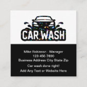 Coolest Car Wash Bubbles Auto Visitekaartjes (Voorkant)
