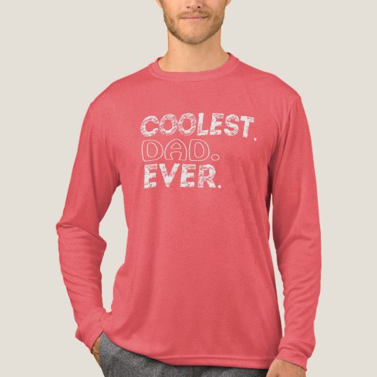 coolest dad ever Tri-Blend shirt (Voorkant volledig)