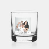 Coolest Dad Ooit Foto Vaderdag Eenvoudig Cadeau Whisky Glas (Voorkant)