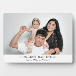Coolest Dad Ooit Foto Vaderdag Herinneringen Gift Fotoplaat