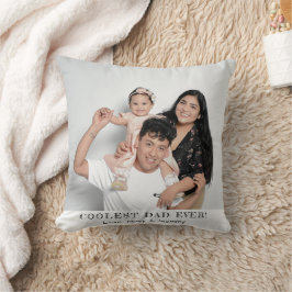 Coolest Dad Ooit Foto Vaderdag Herinneringen Gift Kussen