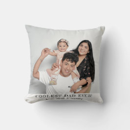 Coolest Dad Ooit Foto Vaderdag Herinneringen Gift Kussen