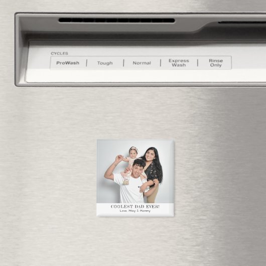 Coolest Dad Ooit Foto Vaderdag Herinneringen Gift Magneet (Insitu (Vaatwasser))