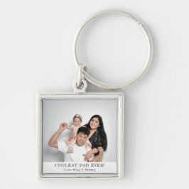 Coolest Dad Ooit Foto Vaderdag Herinneringen Gift Sleutelhanger