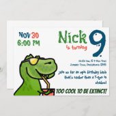 Coolest Dino Verjaardagsfeest - Perfect T-Rex Kaart (Voorkant / Achterkant)