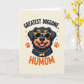 Coolest Dog Humom Card Kaart (Gele Bloem)