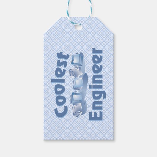 Coolest Engineer Ice Gift Label Cadeaulabel (Voorkant)