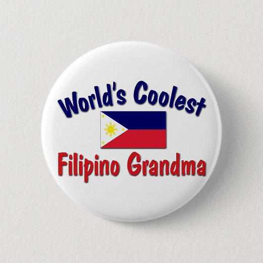 Coolest Filipino Grandma Ronde Button 5,7 Cm (Voorkant)