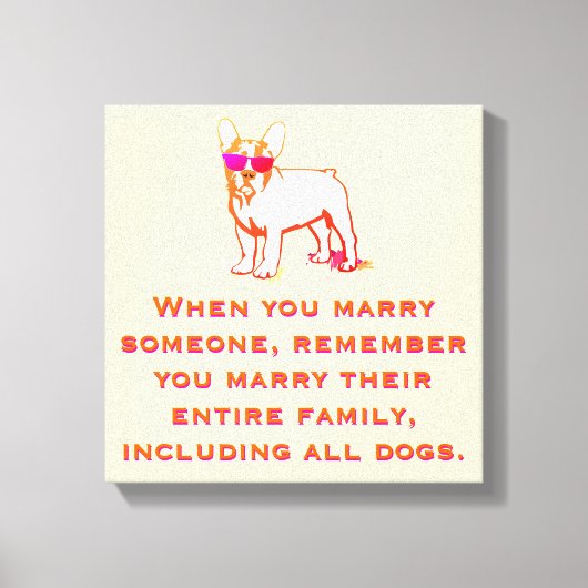 Coolest French Bulldog Boy Canvas Afdruk (Voorkant)