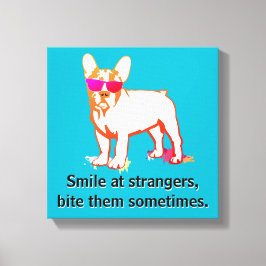 Coolest French Bulldog Boy Canvas Afdruk