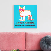 Coolest French Bulldog Boy Canvas Afdruk (Insitu (Woonkamer))