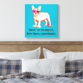 Coolest French Bulldog Boy Canvas Afdruk (Insitu (Slaapkamer))