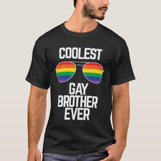 Coolest Gay Brother Ever  Gay Pride T-shirt (Voorkant)