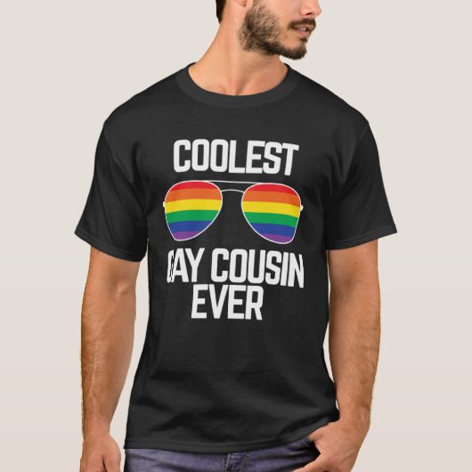 Coolest Gay Cousin Ever  Gay Pride T-shirt (Voorkant)