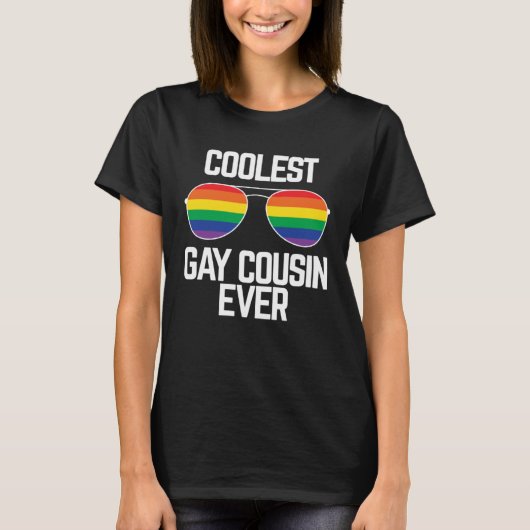 Coolest Gay Cousin Ever Gay Pride T-shirt (Voorkant)