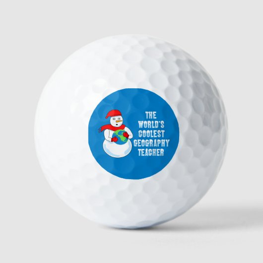 Coolest Geography Teacher Golfballen (Voorkant)