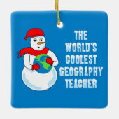 Coolest Geography Teacher Keramisch Ornament (Voorkant)