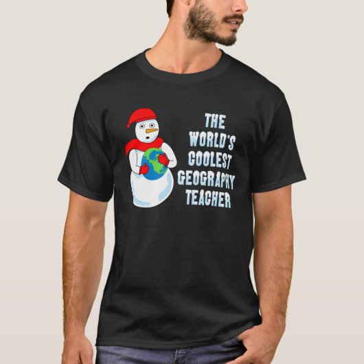 Coolest Geography Teacher T-shirt (Voorkant)