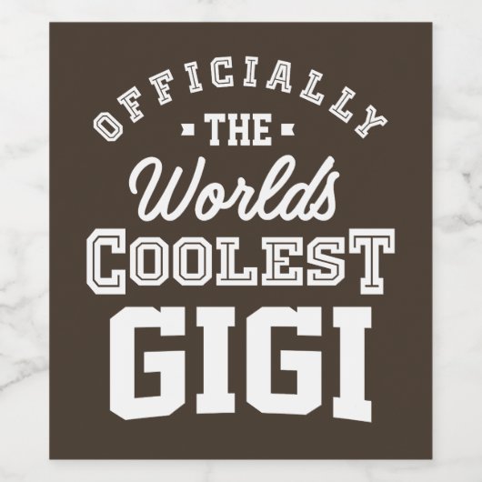 Coolest Gigi Wijn Etiket (Enkel label)