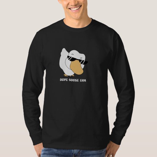 Coolest Goose in Zonnebril, Funny Goose Meme, Gee T-shirt (Voorkant)
