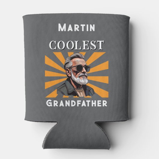 Coolest Grandfather Funny Retro Cool Zonnebril Blikjeskoeler (Achterkant)