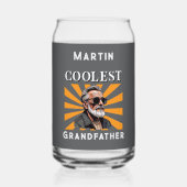 Coolest Grandfather Funny Retro Cool Zonnebril Blikvorm Glas (Voorkant)