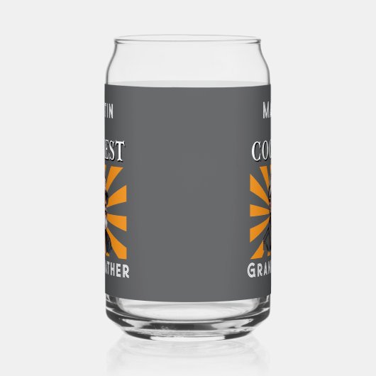 Coolest Grandfather Funny Retro Cool Zonnebril Blikvorm Glas (Links)