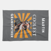 Coolest Grandfather Funny Retro Cool Zonnebril Theedoek (Horizontaal)