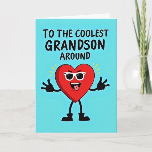 Coolest Grandson Ever Card Kaart (Voorkant)