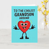 Coolest Grandson Ever Card Kaart (Gele Bloem)