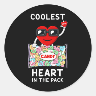 Coolest hart in de roedel leuke Valentijnsdag peut Ronde Sticker