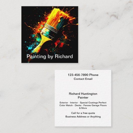 Coolest House Painting Visitekaartjes Uniek (Voorkant / Achterkant)