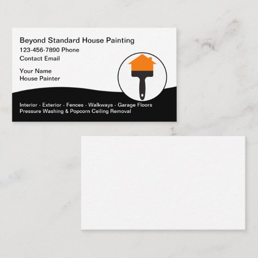 Coolest House Schilderen Moderne Schilder Visitekaartje (Voorkant / Achterkant)