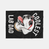 Coolest Lab Dad Labrador Retriever Dog Dad Mannen Fleece Deken (Voorkant (Horizontaal))