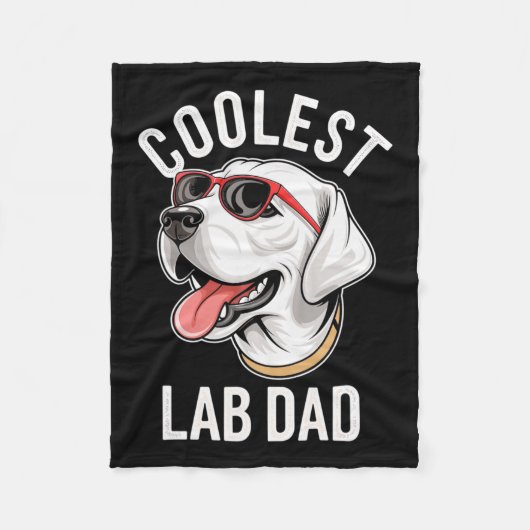 Coolest Lab Dad Labrador Retriever Dog Dad Mannen Fleece Deken (Voorkant)
