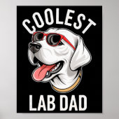 Coolest Lab Dad Labrador Retriever Dog Dad Mannen Poster (Voorkant)