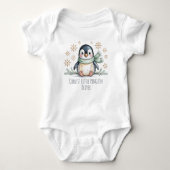 Coolest Little Winter Penguin Personalized Romper (Voorkant)