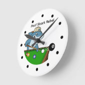 Coolest Man Cave Pool Shark Rebel Wall Clocks Ronde Klok (Hoek)