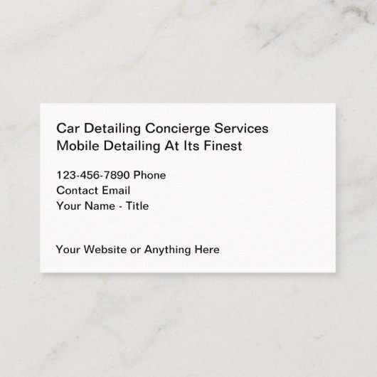 Coolest Mobile Car Detailing Visitekaartjes (Achterkant)