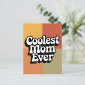 Coolest Mom Ooit Retro Groovy Moederdag Kaart (Staand voorkant)