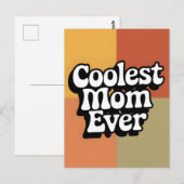 Coolest Mom Ooit Retro Groovy Moederdag Kaart (Voorkant / Achterkant)