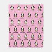 Coolest Mom Penguin Family Design Fleece Deken (Voorkant)